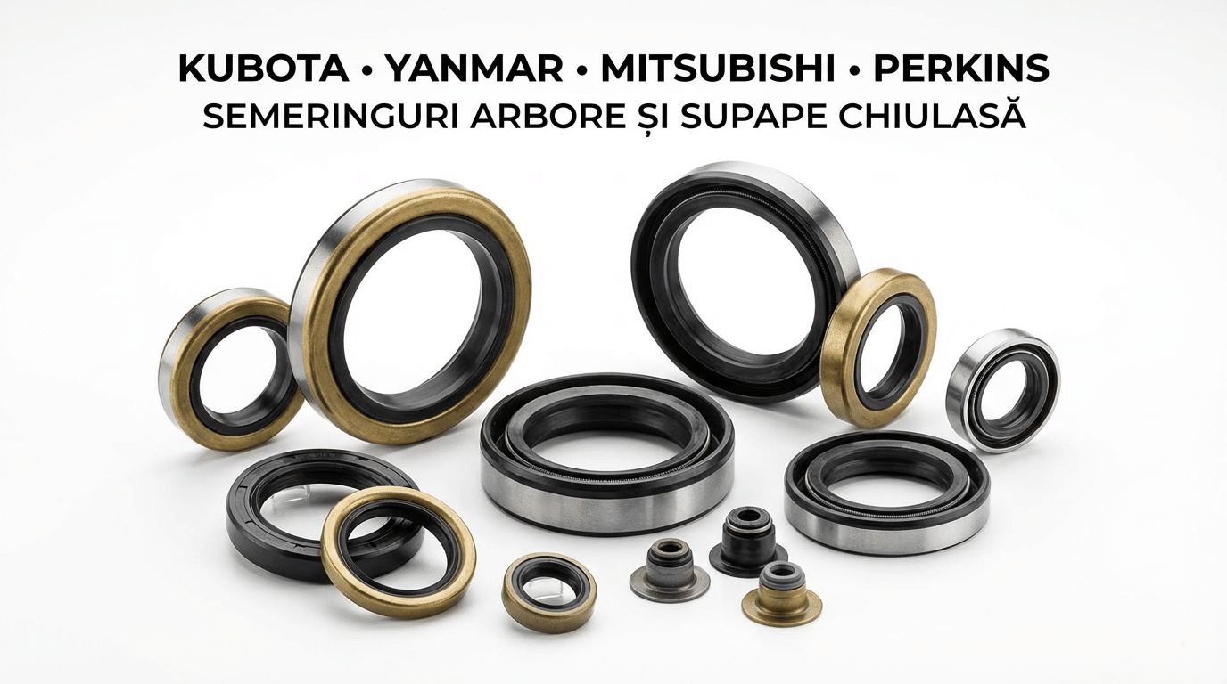 Semering motor și simeringuri de palier pentru excavatoare Kubota, Yanmar și Perkins, gata de montaj - semeringmotor.ro